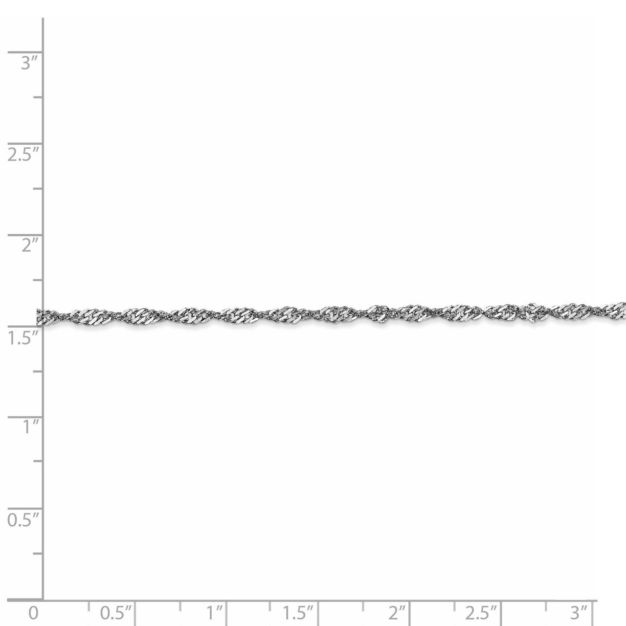 Leslie's 14K White Gold Singapore Chain-3