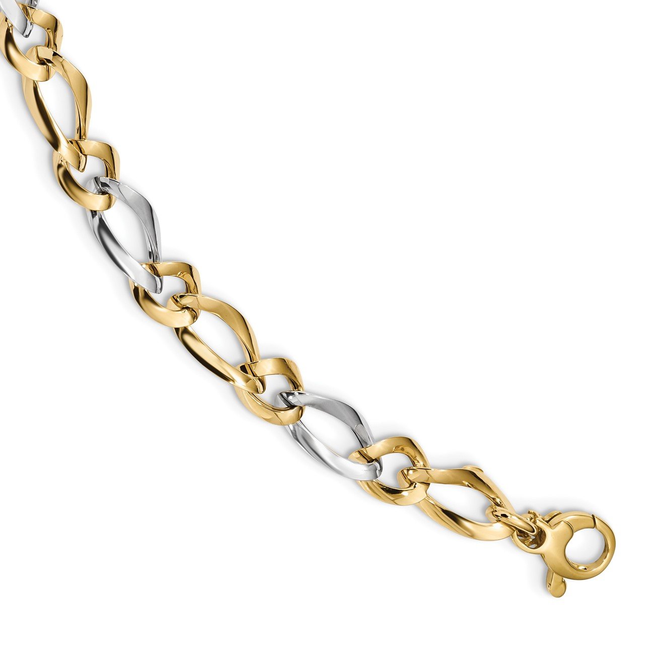 14k Two-Tone Polished Necklace-1