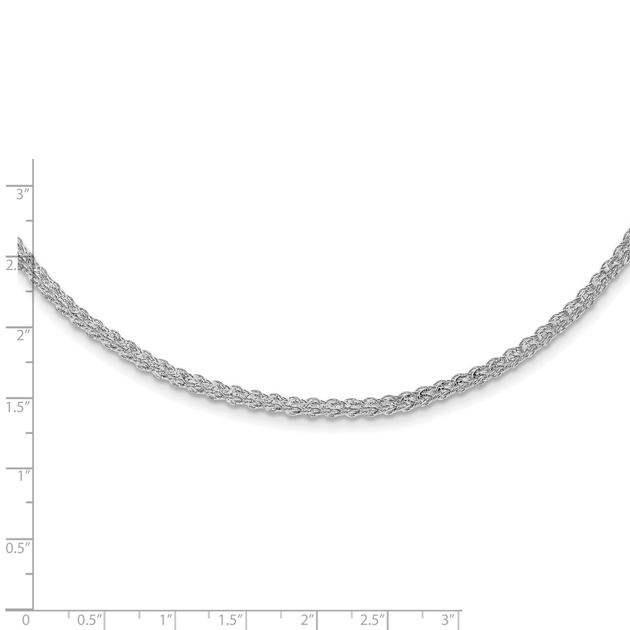14K White Gold Polished Fancy Link Necklace-2