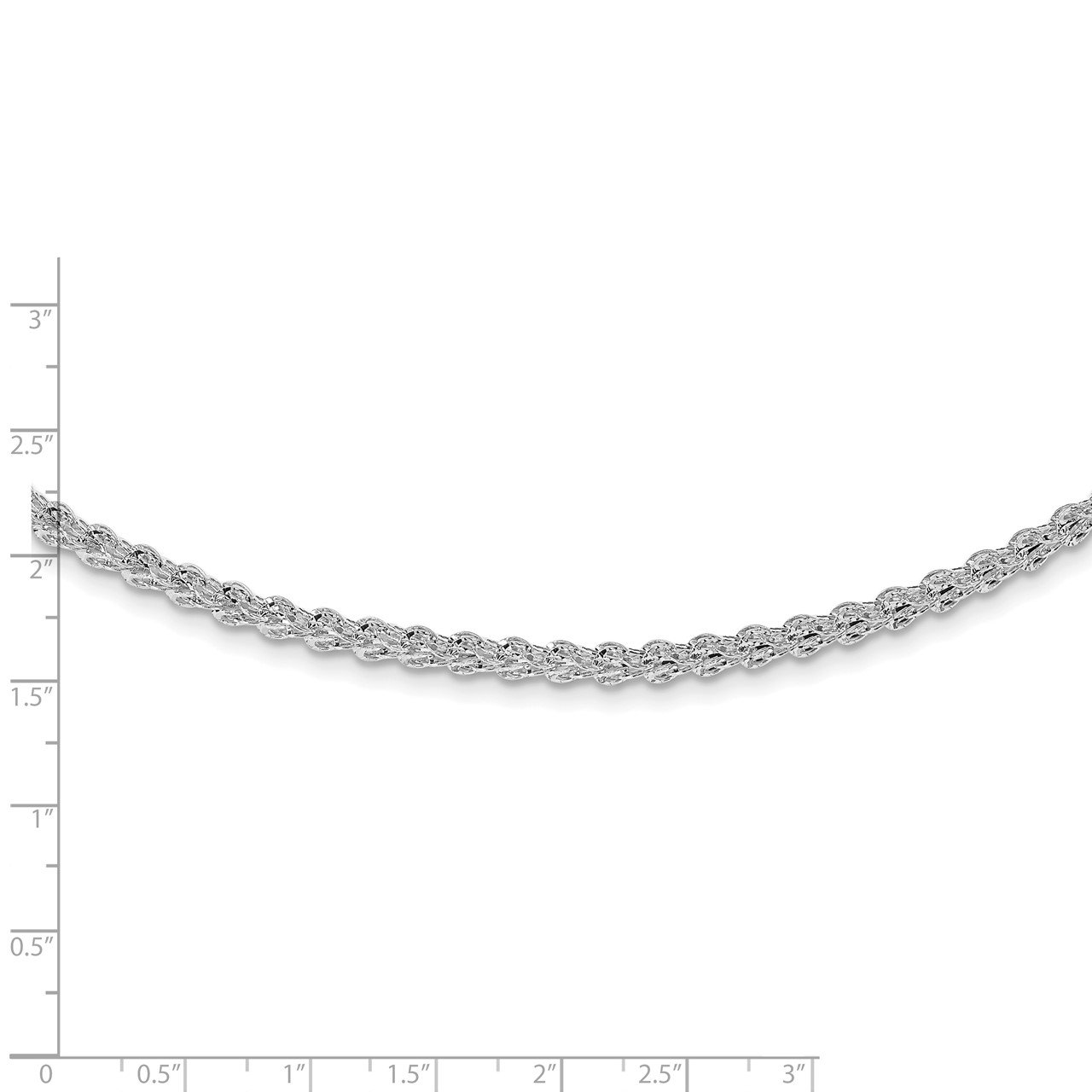 14K White Gold Polished Fancy Link Necklace-2