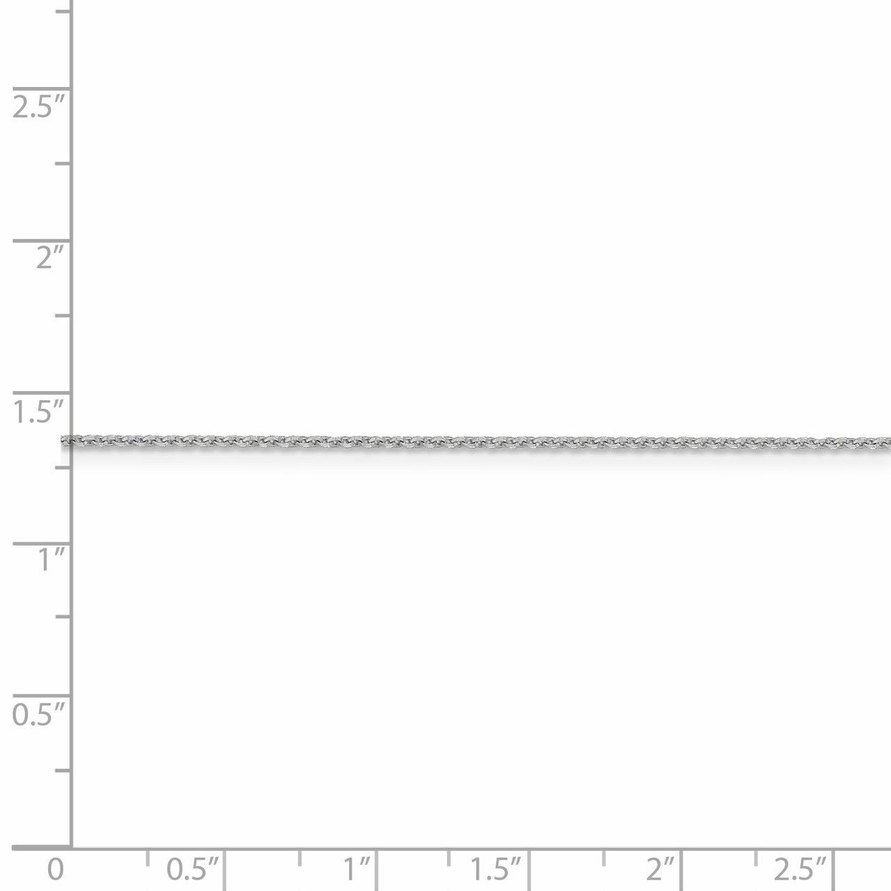 Leslie's 14K White Gold 1.15mm D/C Oval Link Chain-4