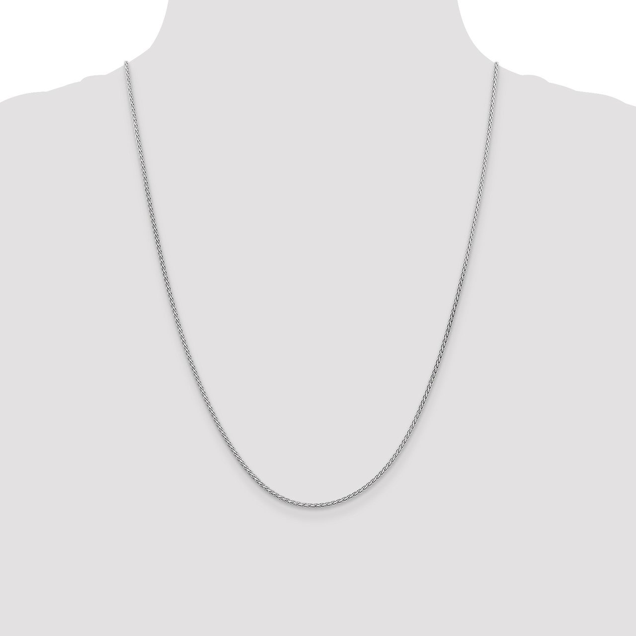 14k WG 1.8mm Flat Wheat Chain-1