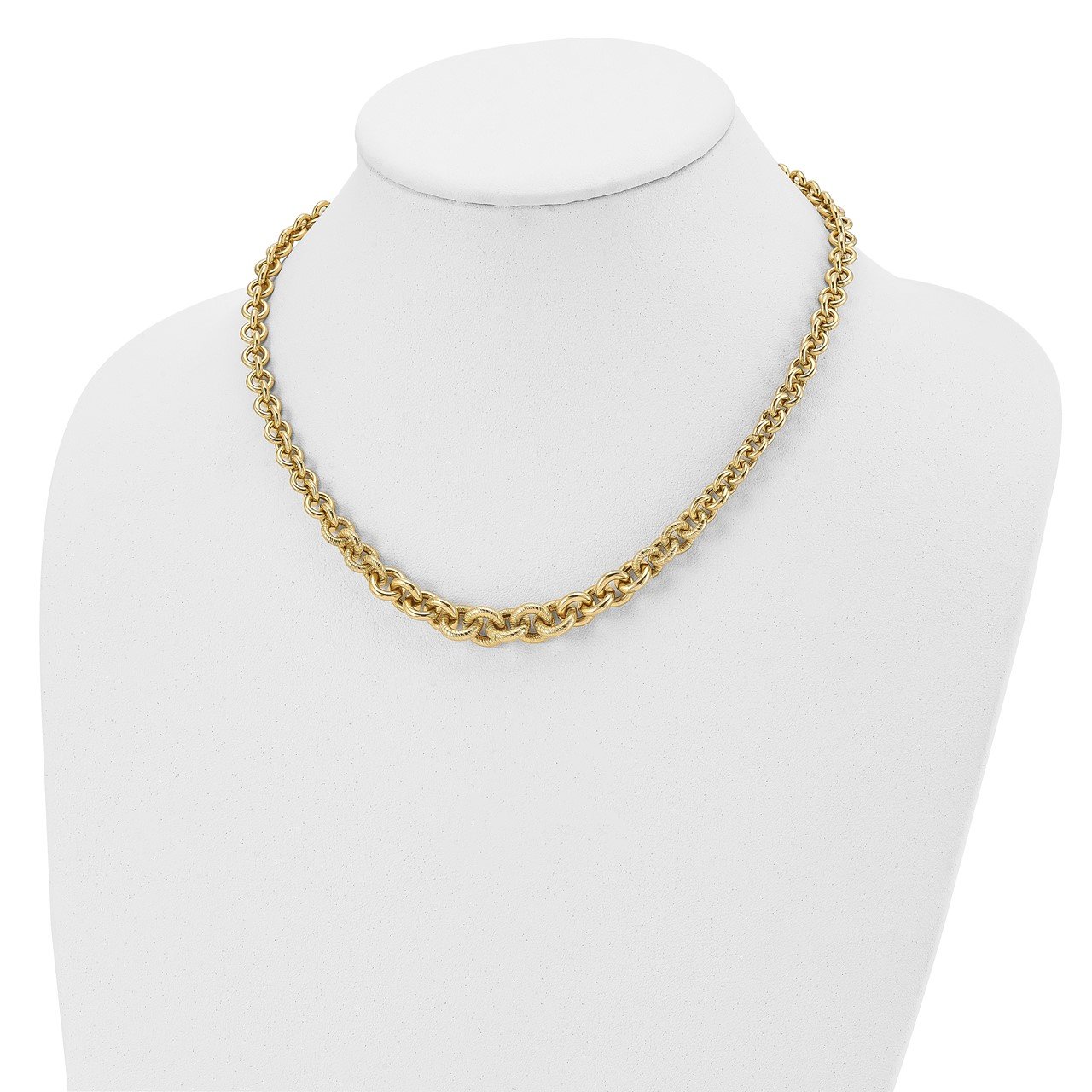 Leslie's 14K Polished Fancy Link Necklace-3
