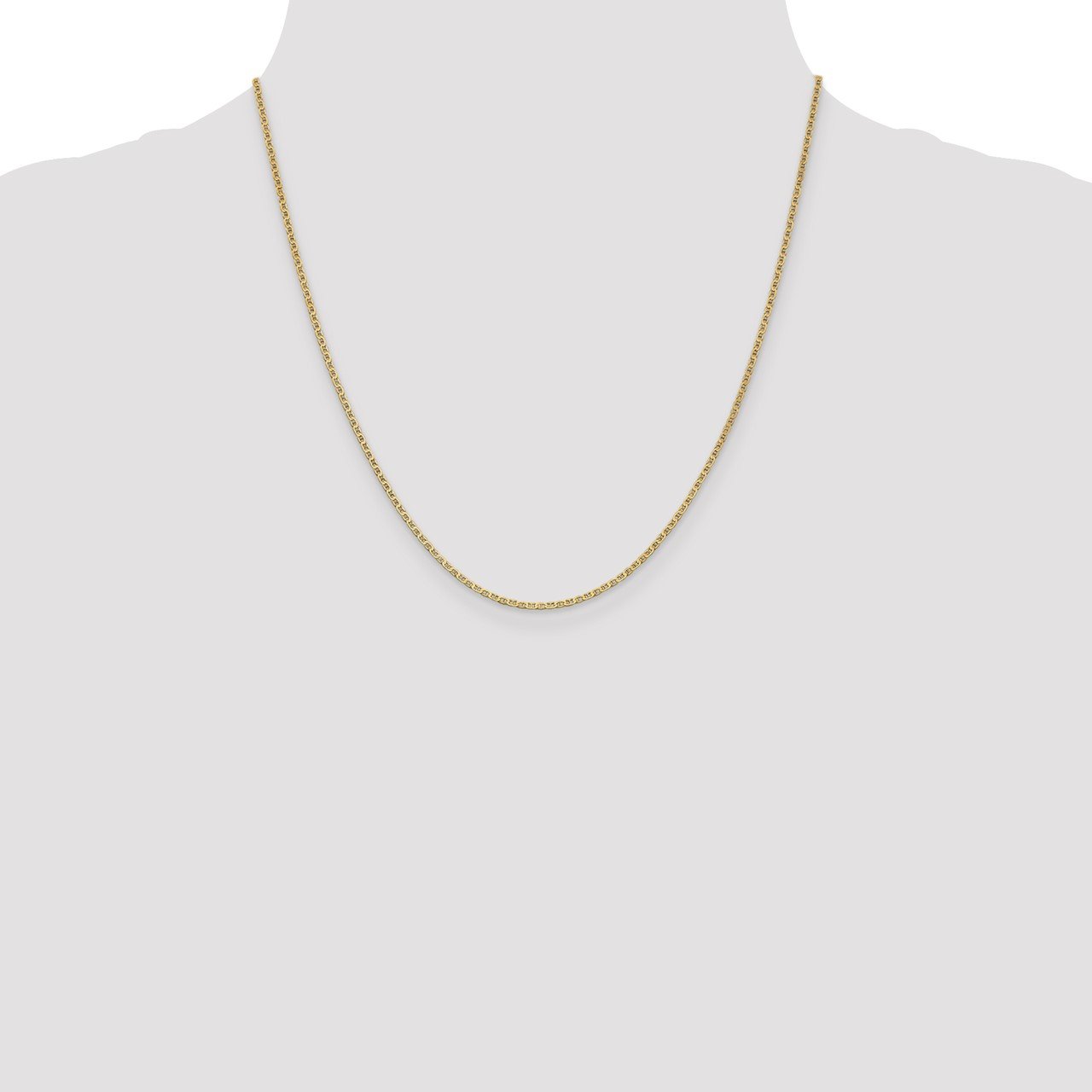 14k 1.5mm Lightweight Flat Anchor Link Pendant Chain-1