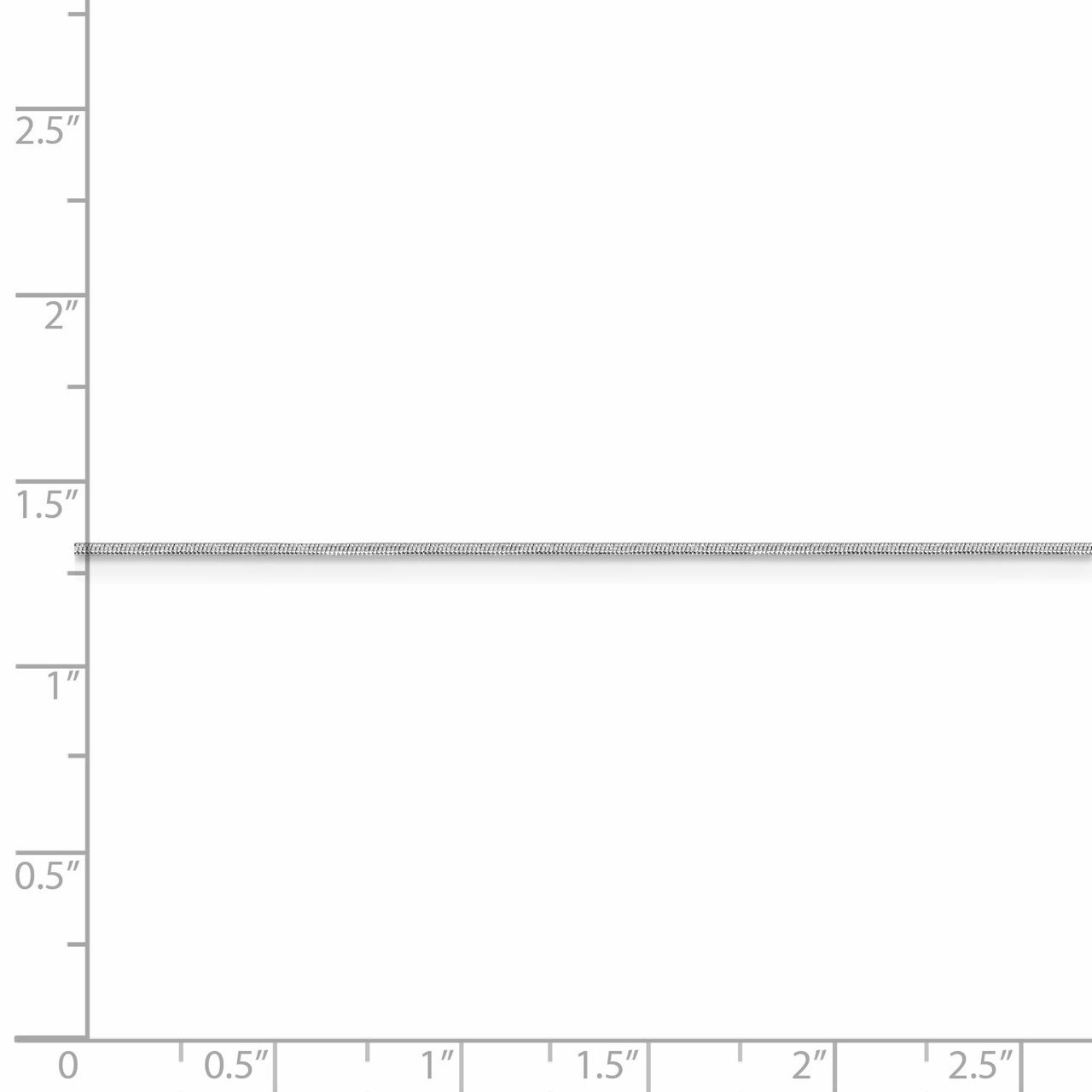 Leslie's 14K White Gold .8mm Round Snake Chain-4