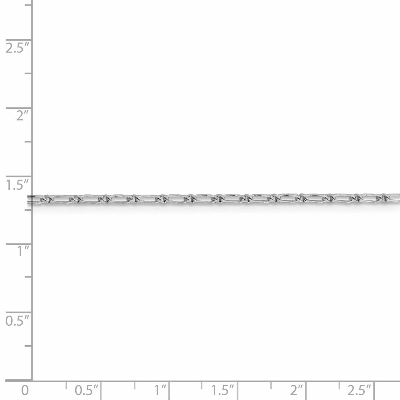 Leslie's 14K White Gold 1.6mm D/C Long Link Franco Chain-4