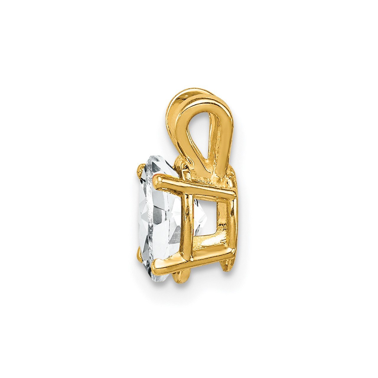 14k 7x5mm Oval Cubic Zirconia pendant-1