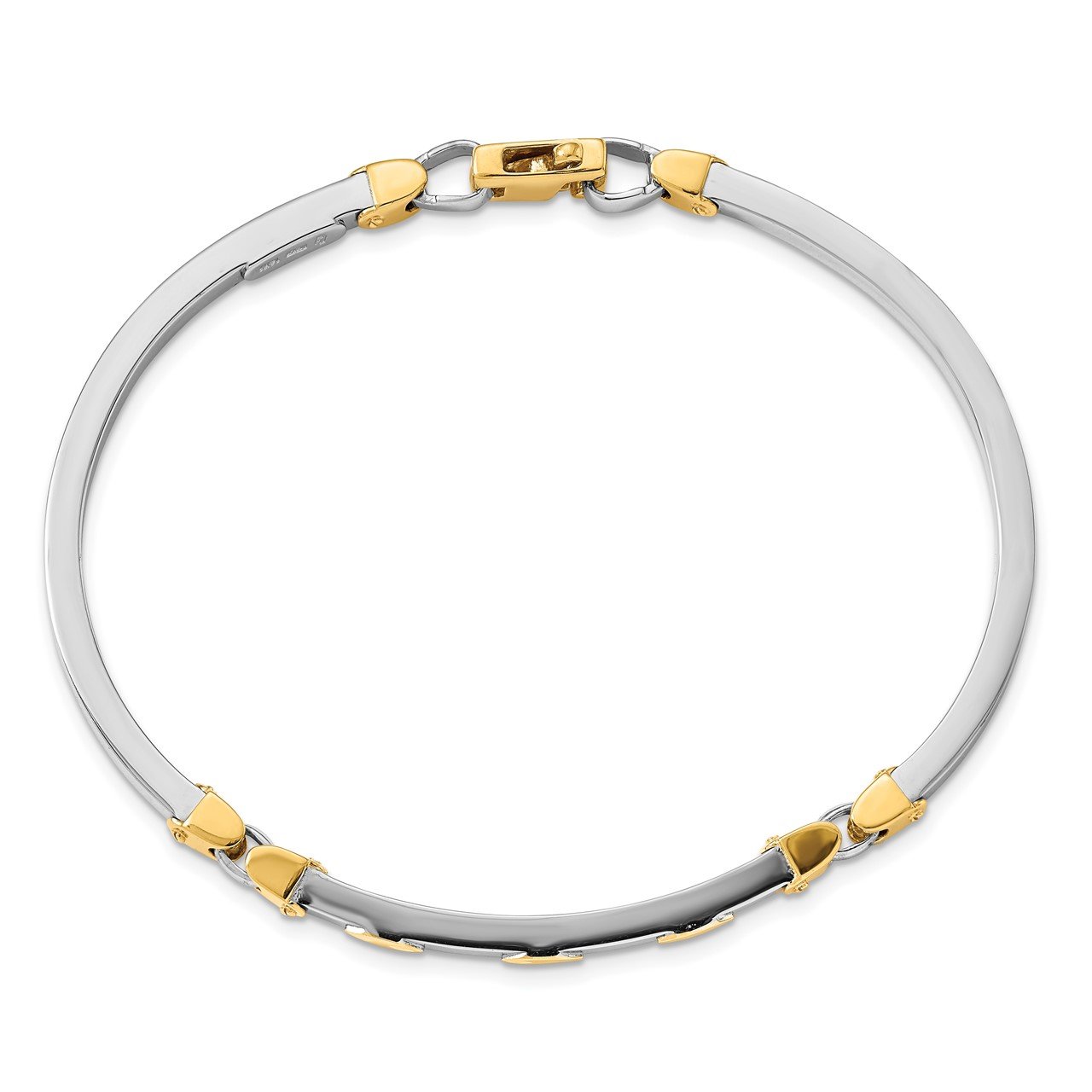 Leslie's 14k Two-tone Polished Bangle-1