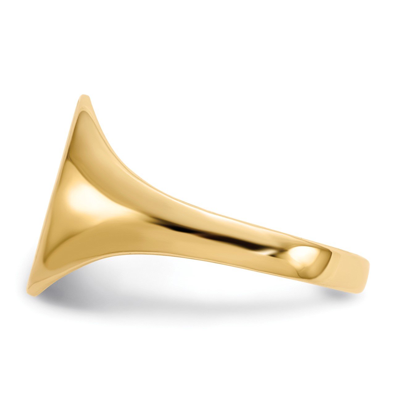 14k 11.0x9.5mm Open Back Signet Ring-2