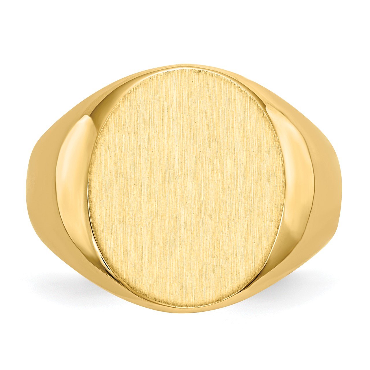 14k 17.5 x14.0mm Open Back Men's Signet Ring-3
