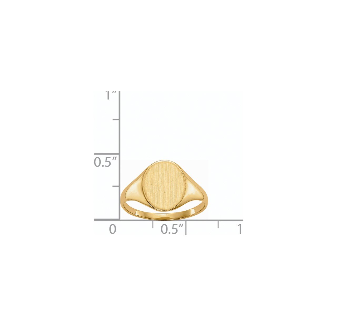 14k 11.0x9.5mm Closed Back Signet Ring-5
