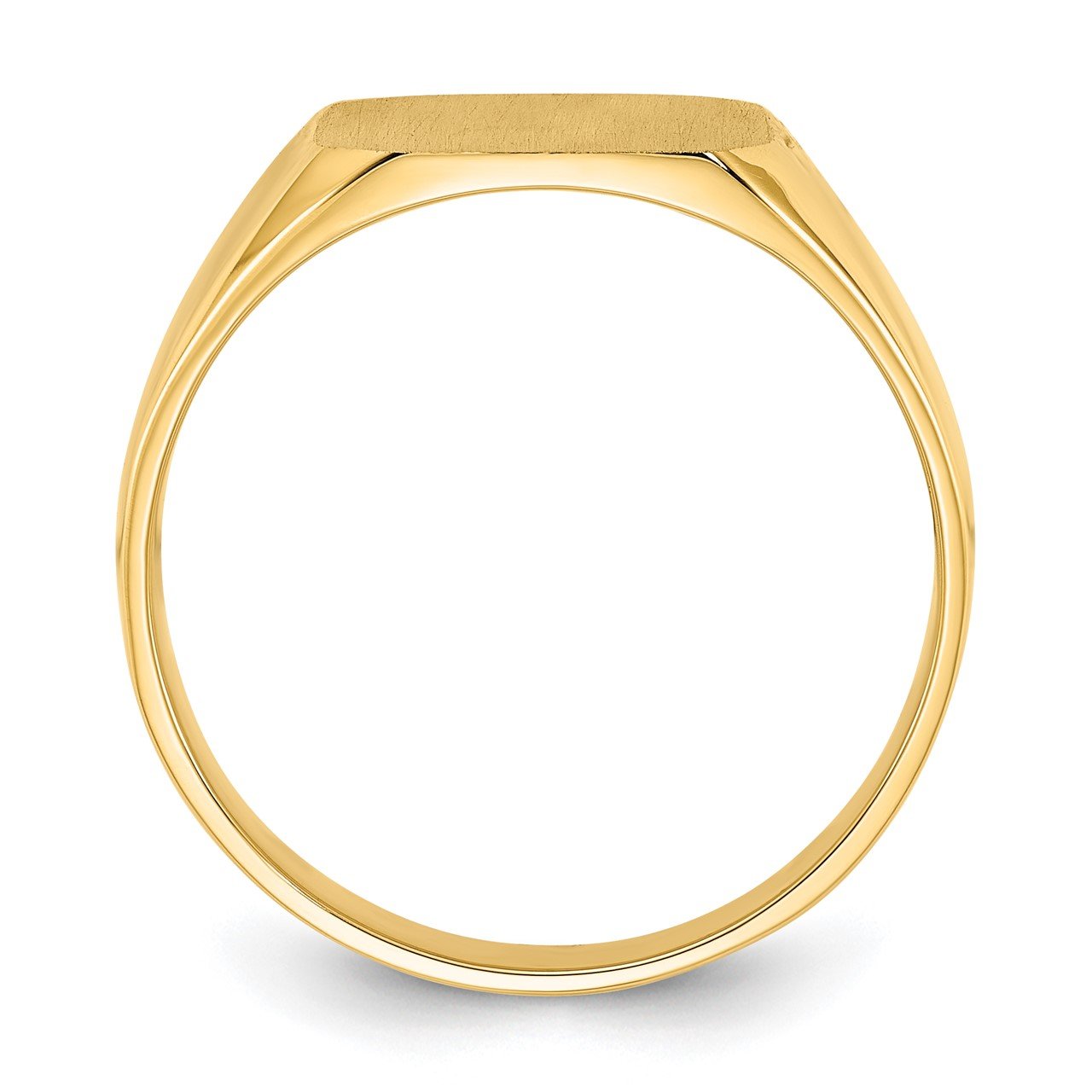 14k 13.0x12.0mm Closed Back Men's Signet Ring-1