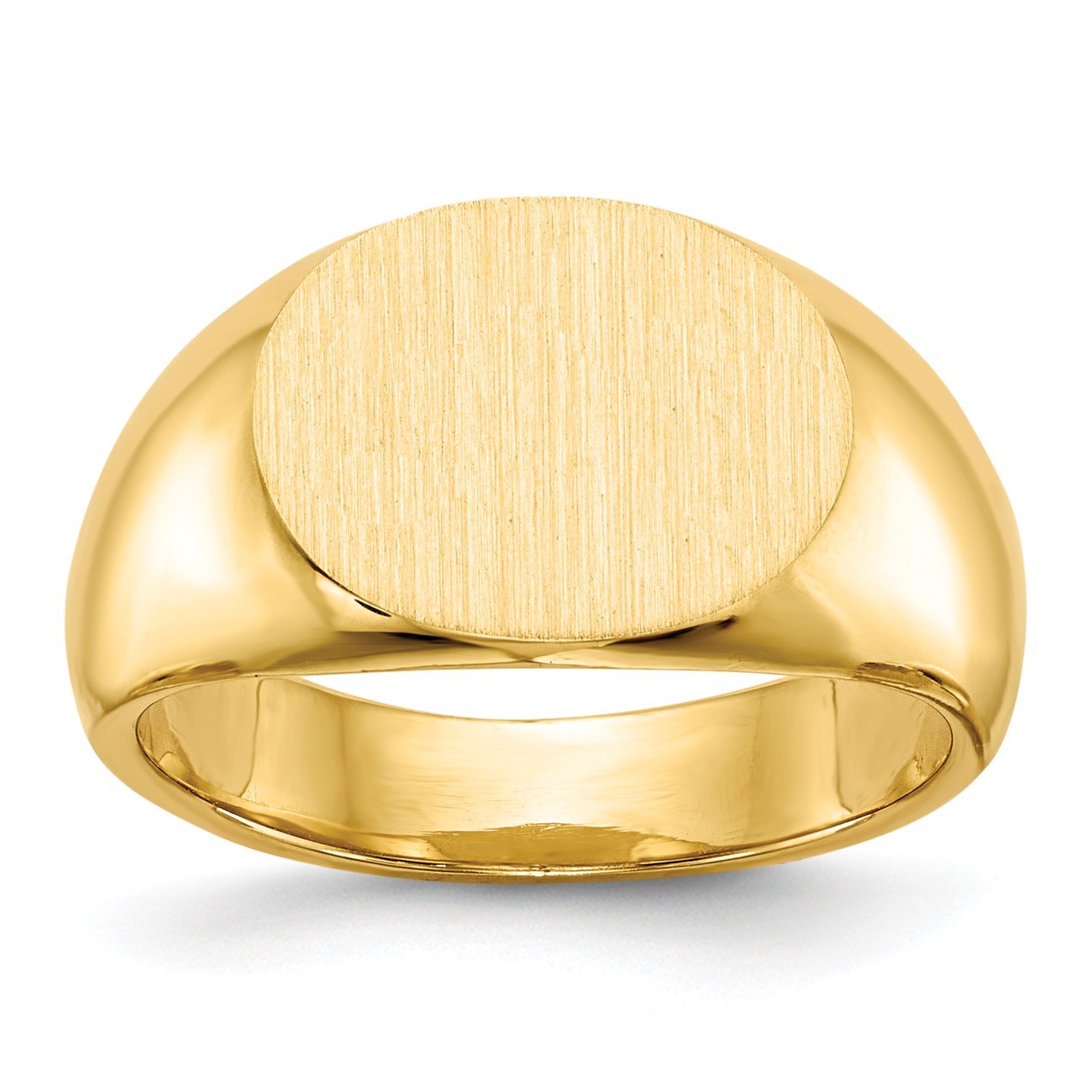 14k 9.5x12.5mm Closed Back Signet Ring