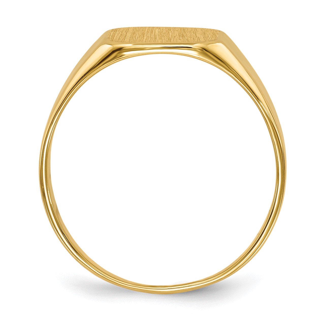 14k 10.0x10.0mm Closed Back Mens Signet Ring-1