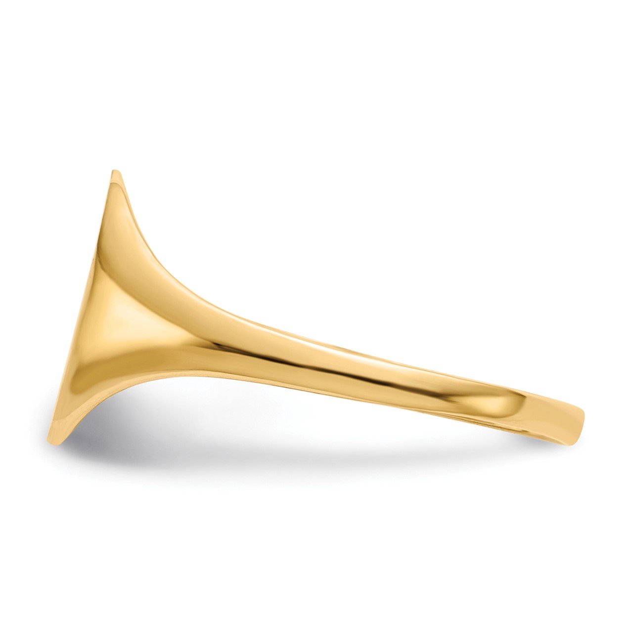 14k 10.0x8.5mm Closed Back Signet Ring-2