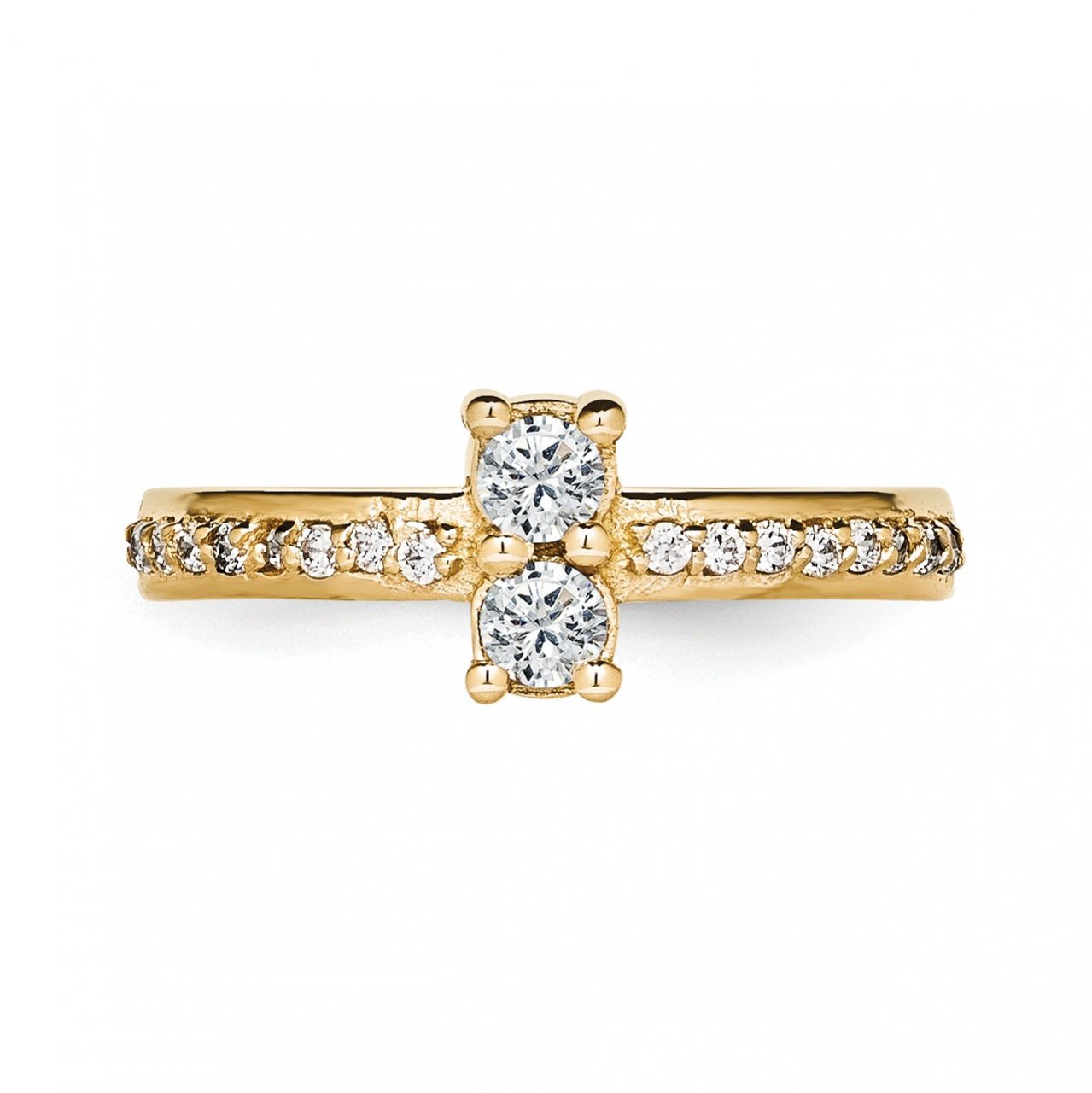 14ky A Diamond 2-stone Ring Semi-Mount - 3.1 mm center stones-4