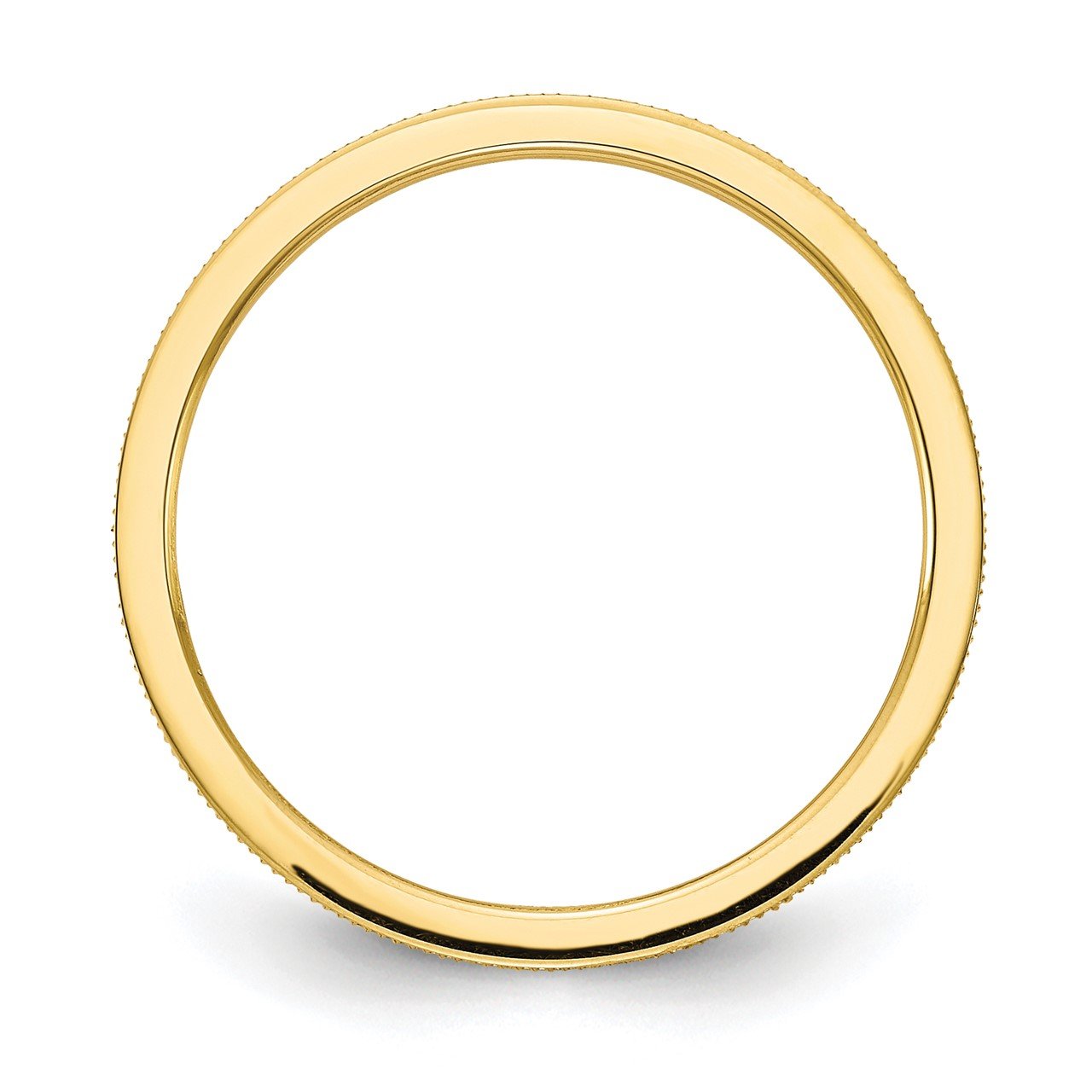 14K Gold 1.2mm Line Pattern Stackable Band-1