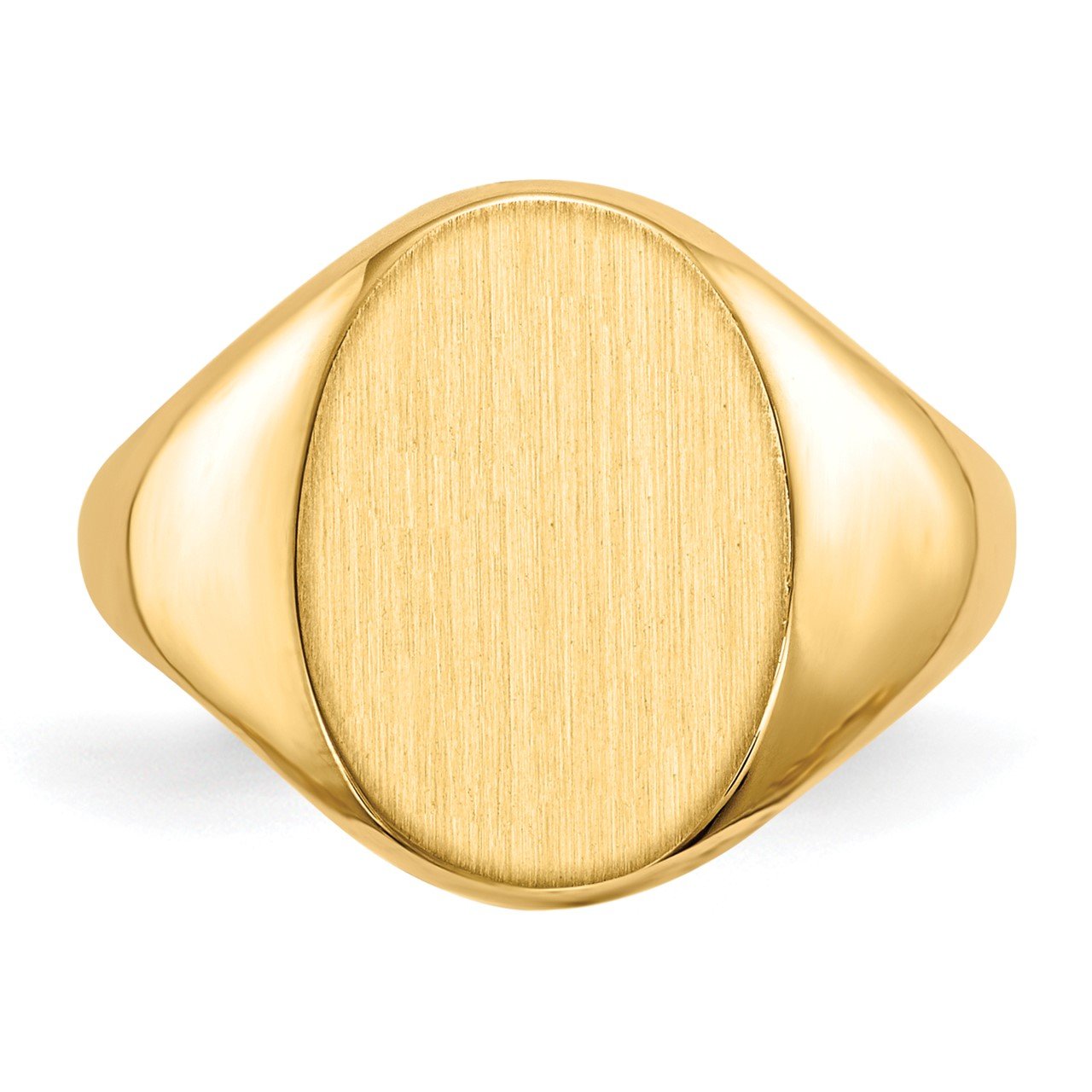 14k 9.5x12.5mm Closed Back Signet Ring-3