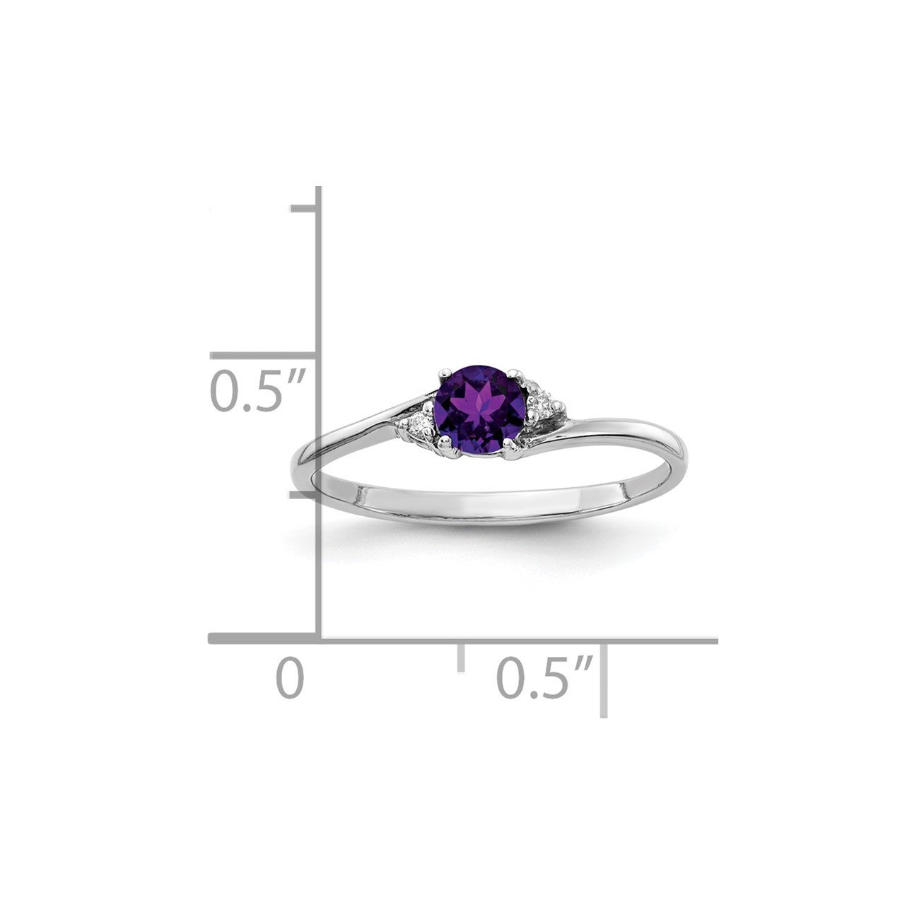 14k White Gold Diamond and Gemstone Ring Mtg-1