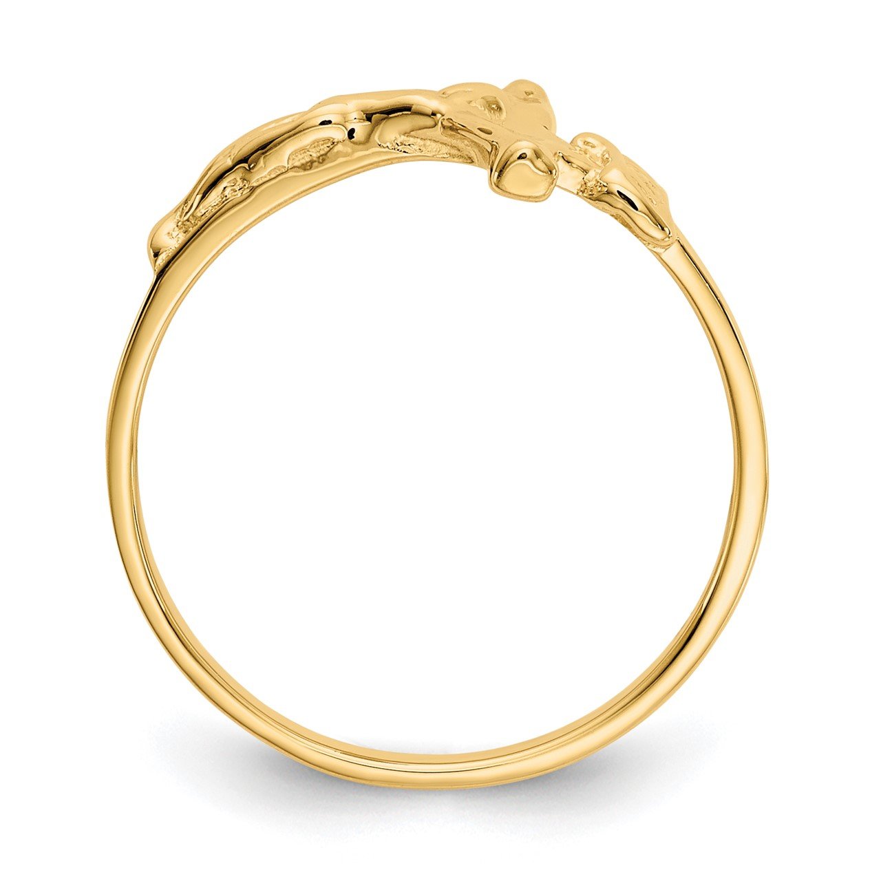 14k Childs Polished Crucifix Ring-1