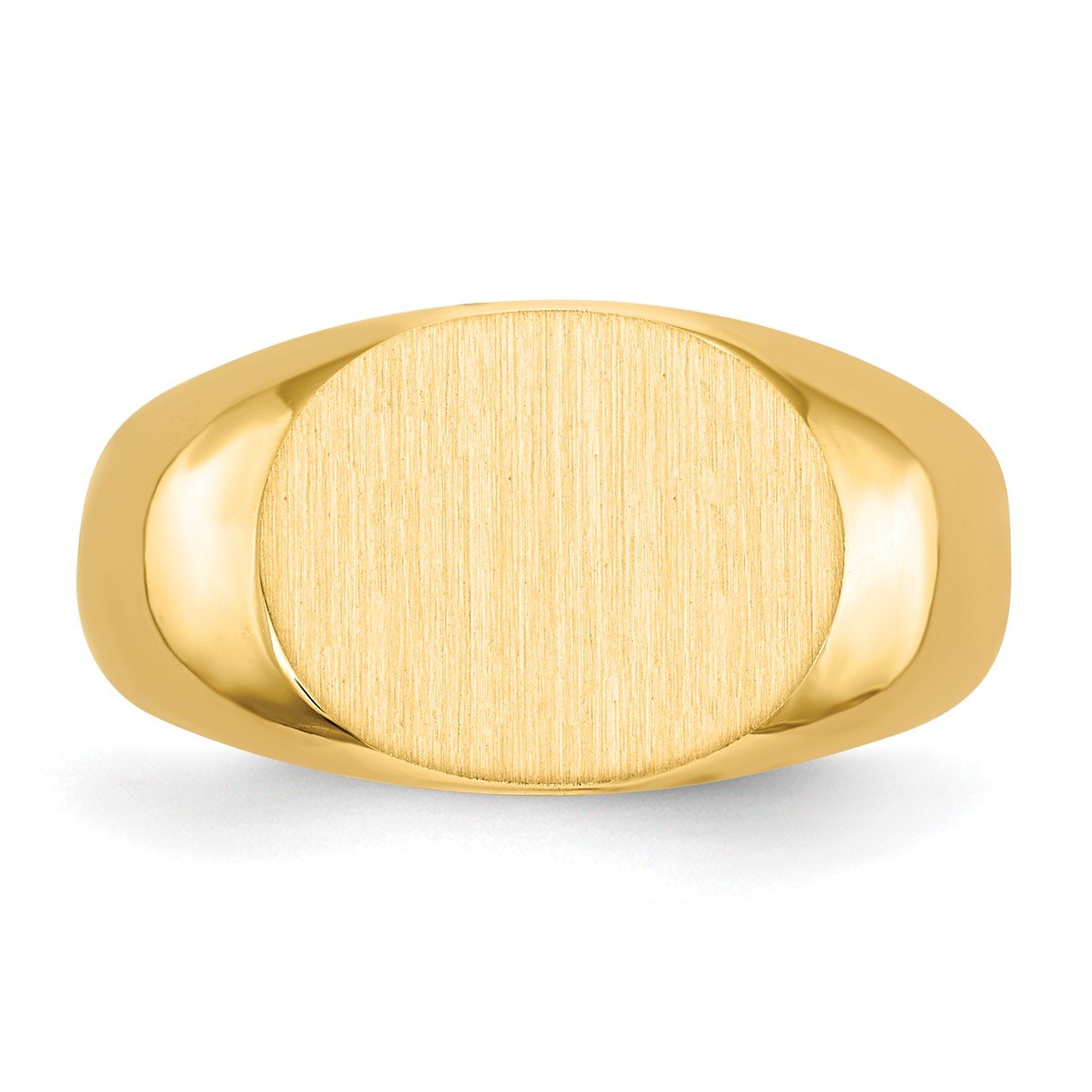 14k 9.5x12.5mm Closed Back Signet Ring-3