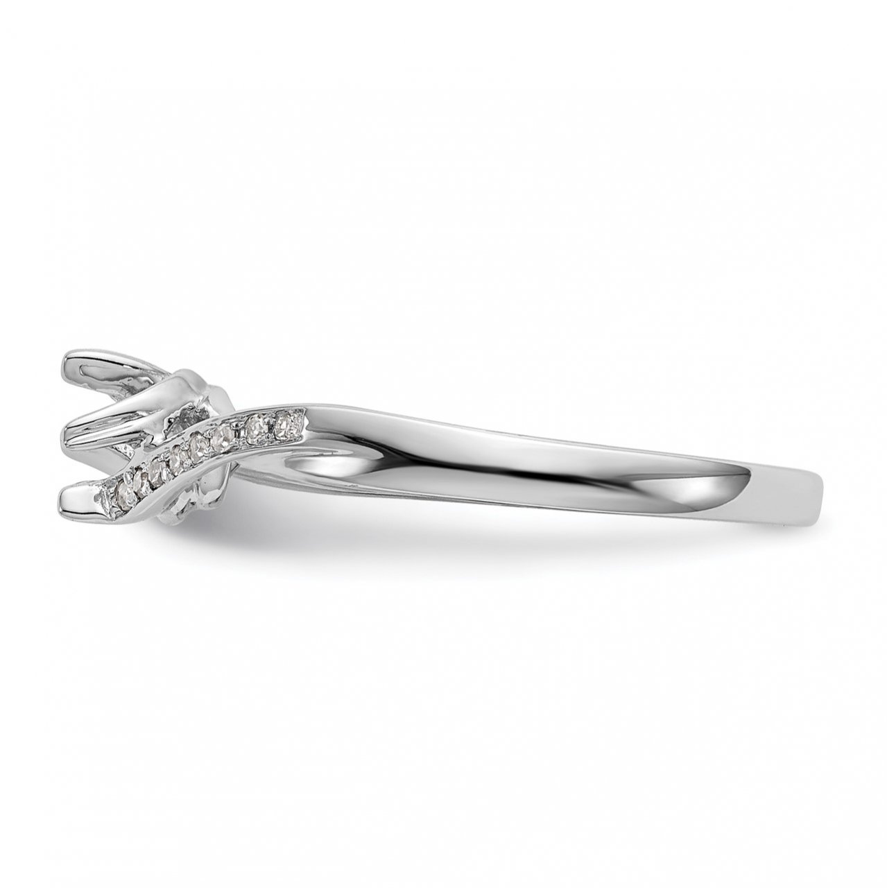 14K White Gold Diamond Semi-Mount Promise/Engagement Ring-2