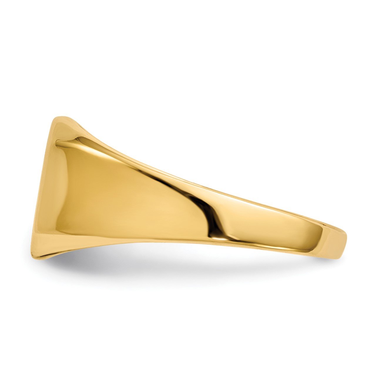 14k 10.0x10.0mm Closed Back Mens Signet Ring-2