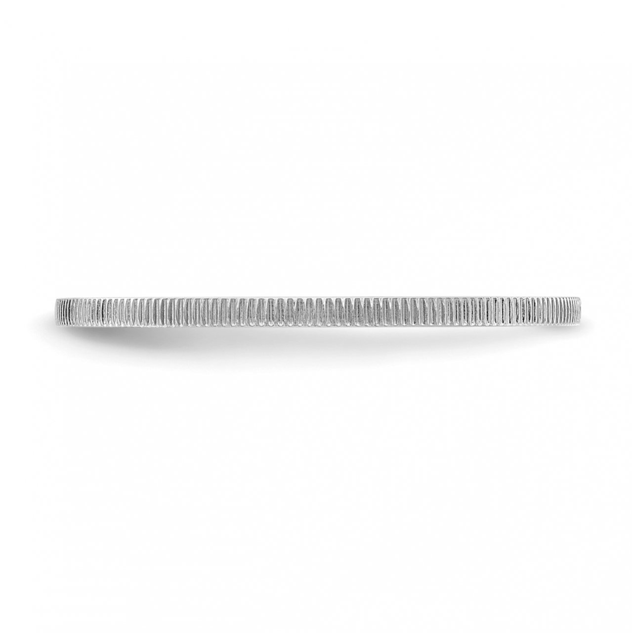 14K White Gold 1.2mm Line Pattern Stackable Band-2