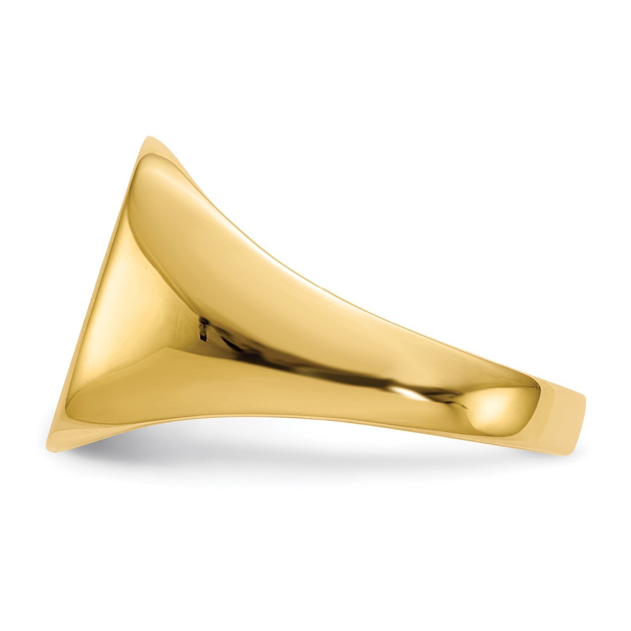 14k 15.0x13.5mm Closed Back Men's Signet Ring-2