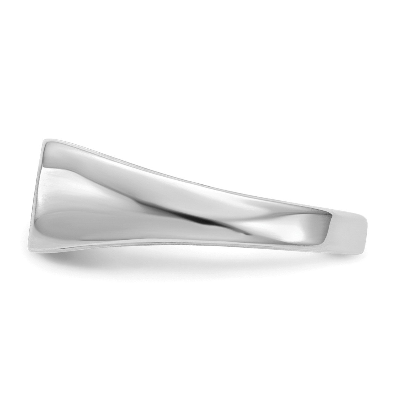 14k White Gold 10mmx6mm Open Back Signet Ring-2