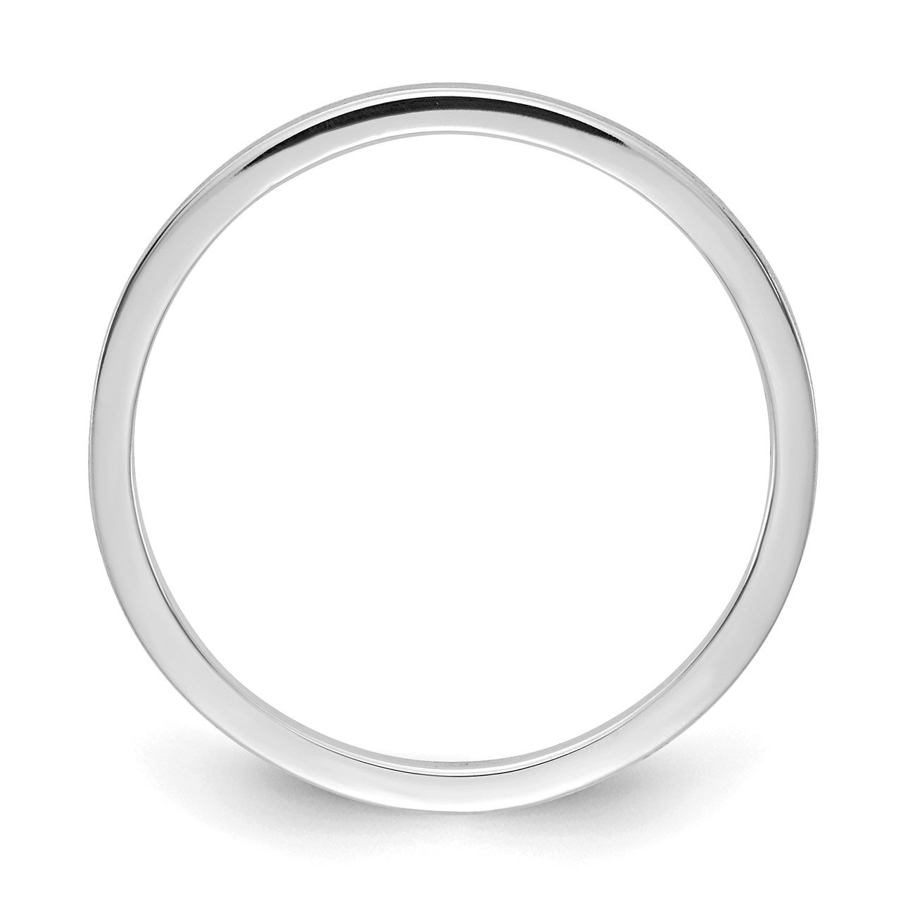 14K White Gold 1.2mm Flat Satin Stackable Band-1