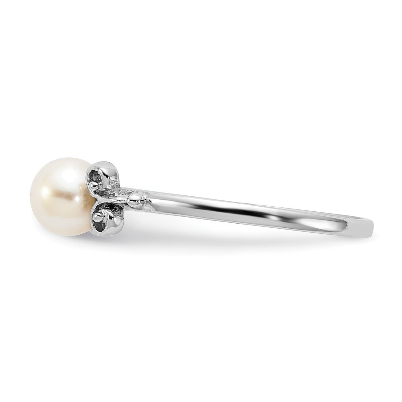 14k White Gold 5.5mm FW Cultured Pearl ring-2