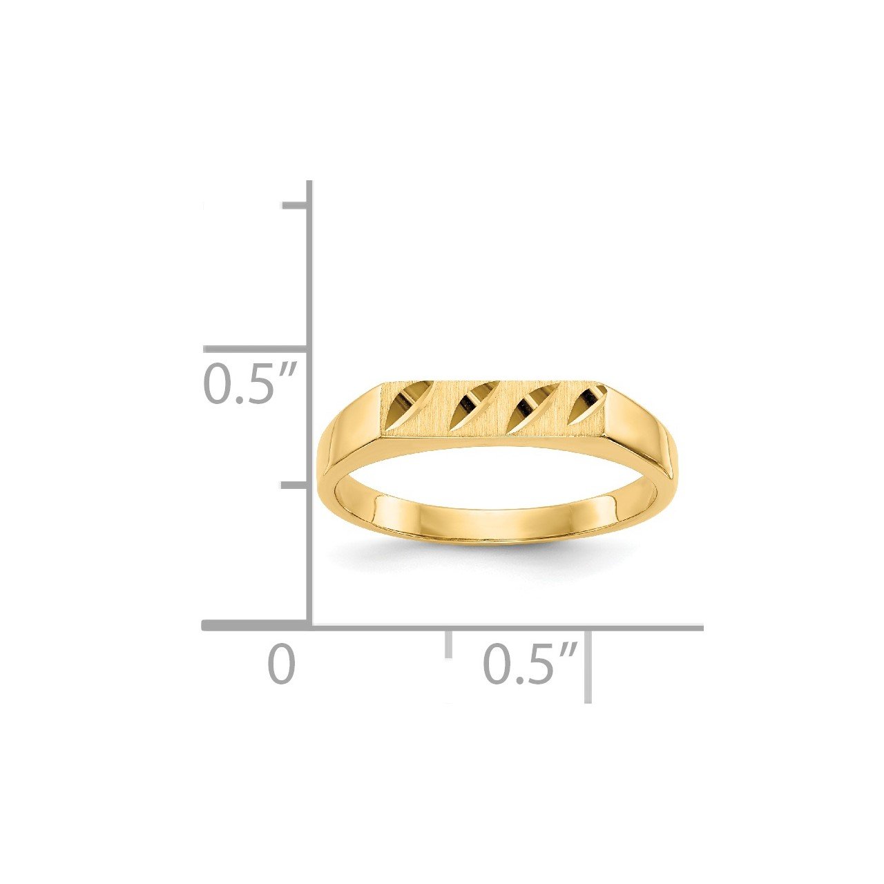 14k Childs Diamond-Cut Ring-2