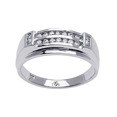 14k  Yellow / White / Rose Gold Diamond Band-2