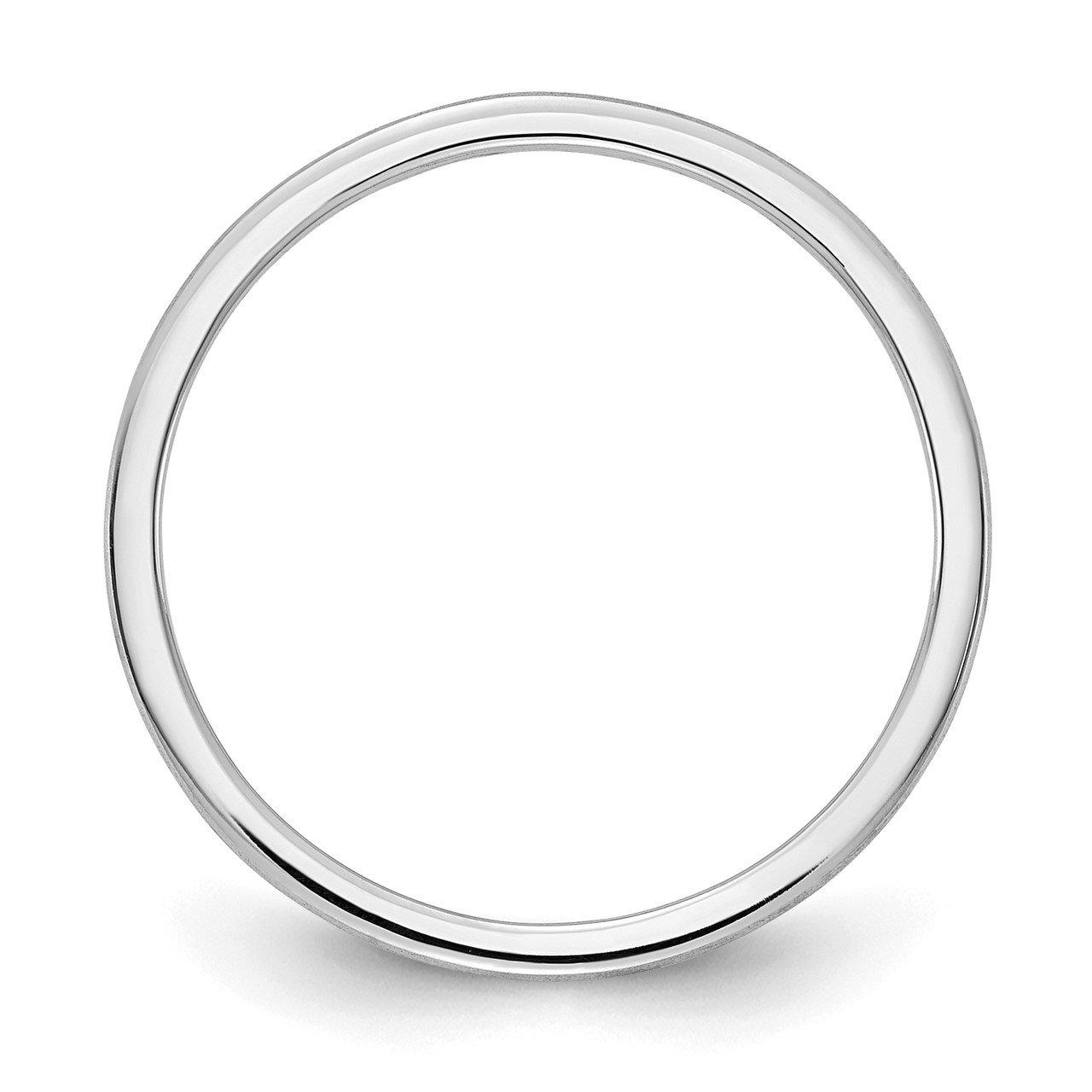 14K White Gold 1.2mm Half Round Satin Stackable Band-1