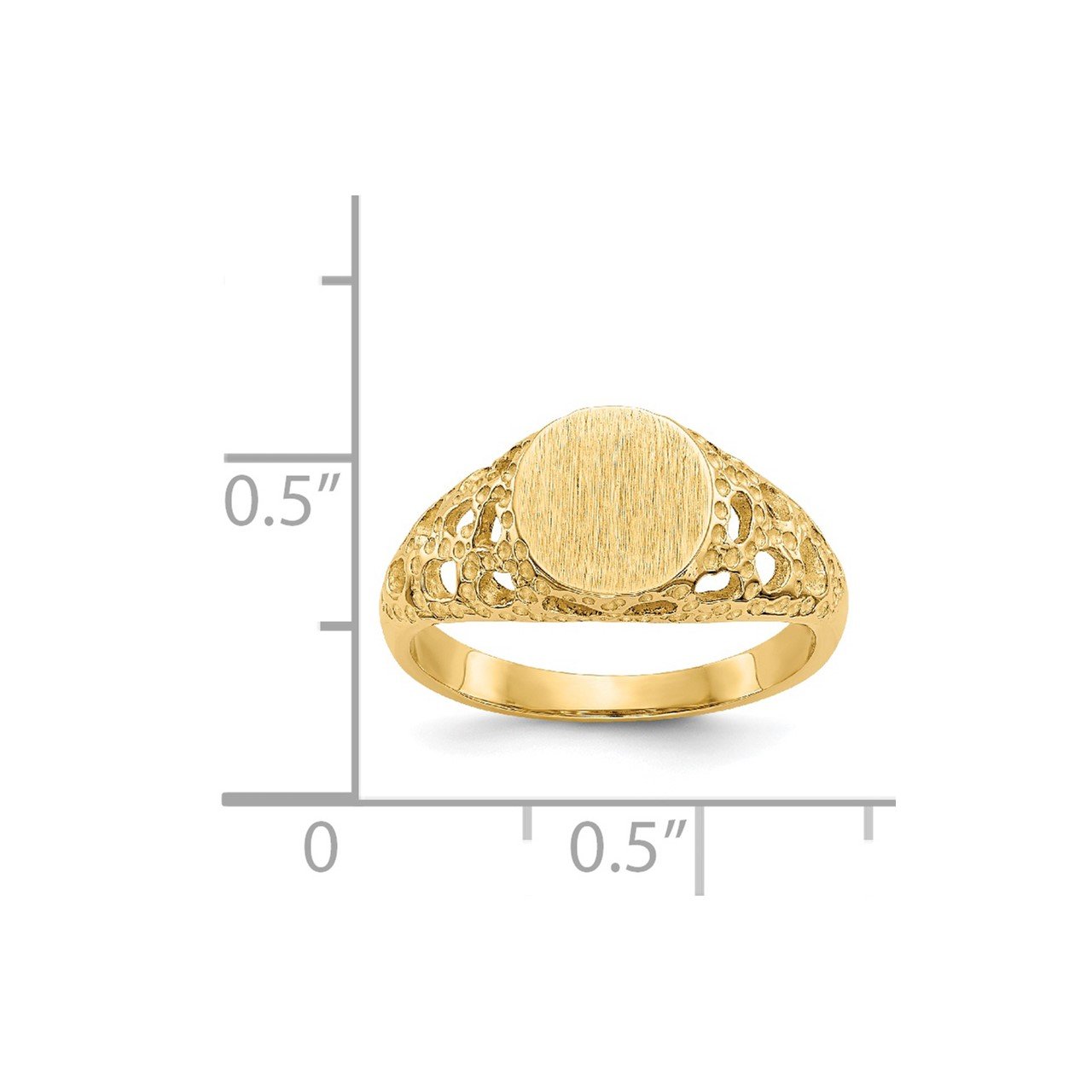 14k Childs Fancy Signet Ring-2
