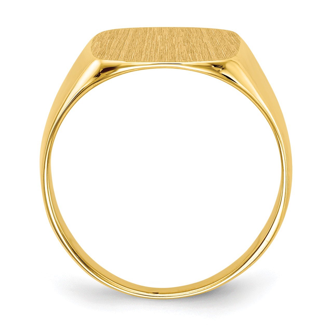 14k 15.0x13.5mm Closed Back Men's Signet Ring-1