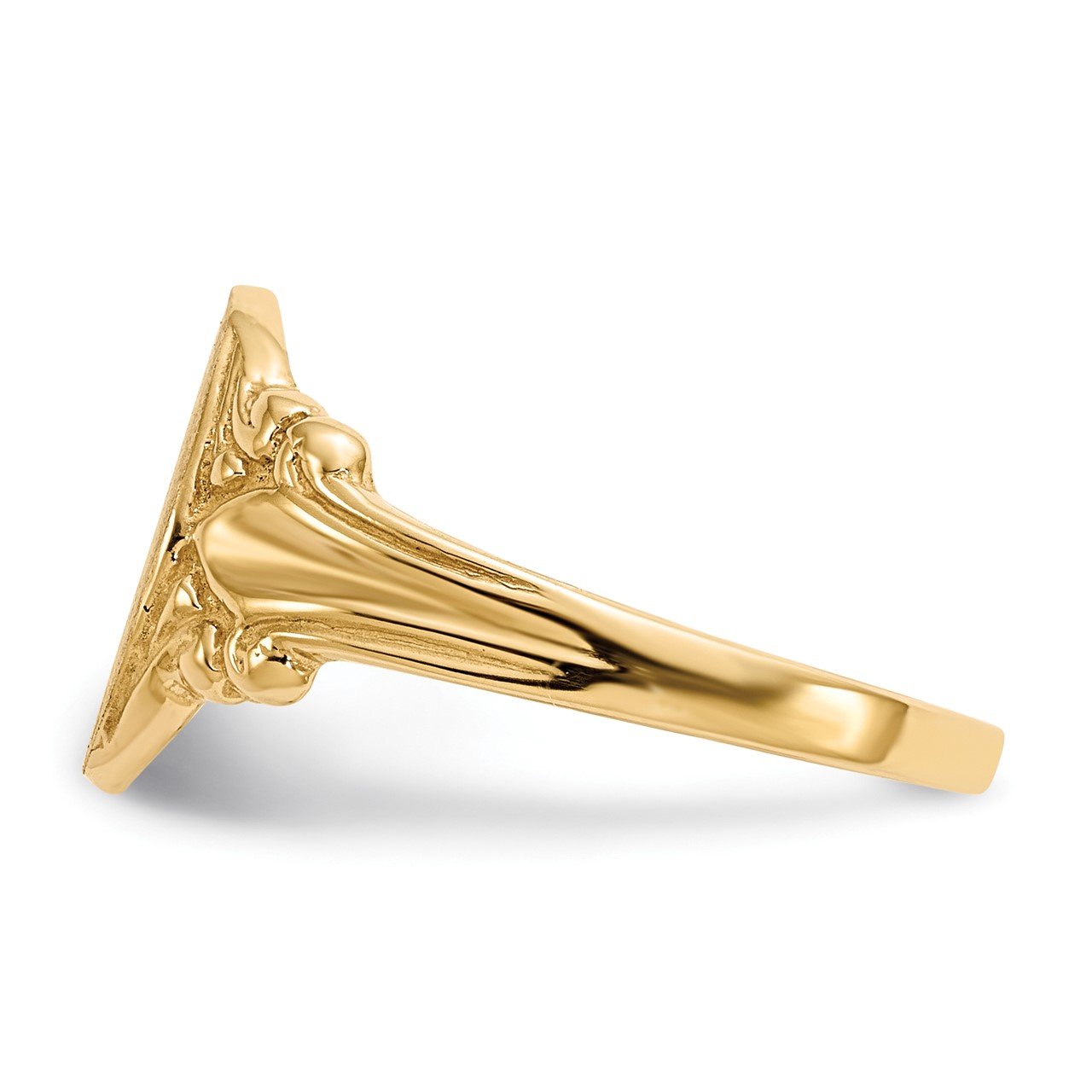 14k 10.0x8.0mm Closed Back Signet Ring-2