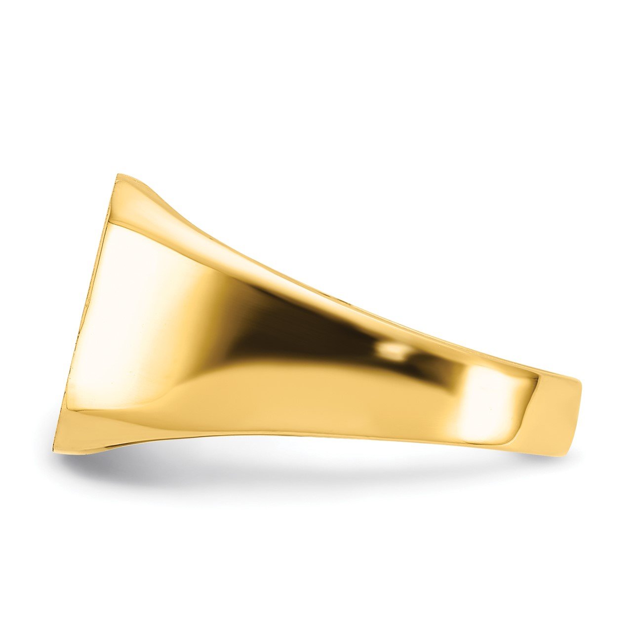 14k 13.0x12.0mm Closed Back Men's Signet Ring-2