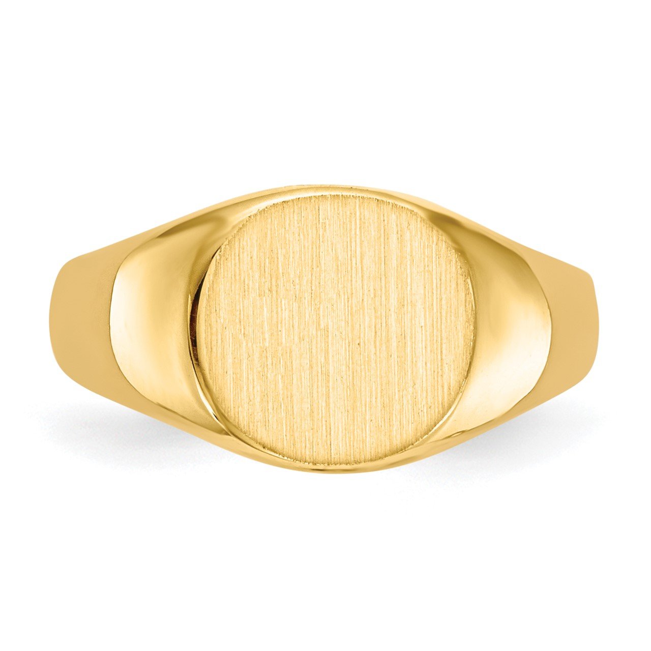 14k 8.5x8.5mm Closed Back Child's Signet Ring-3