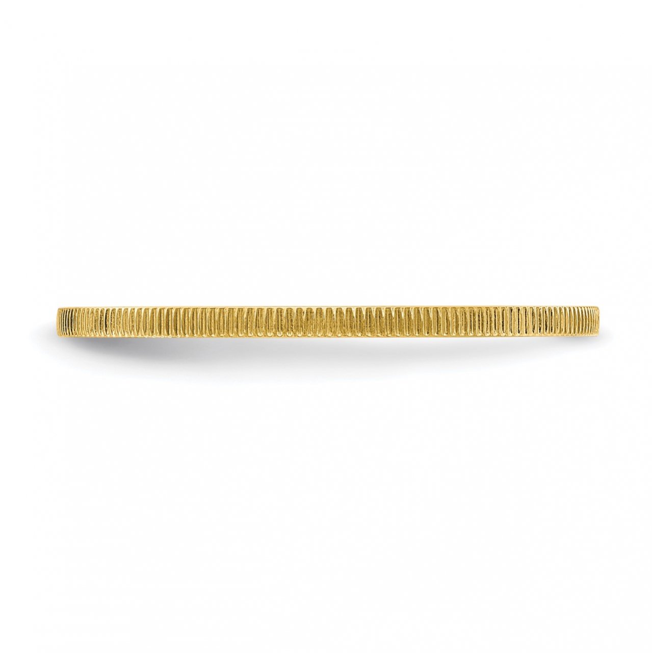 14K Gold 1.2mm Line Pattern Stackable Band-2