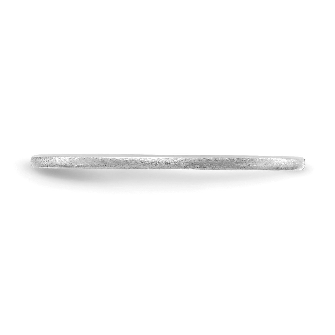 14K White Gold 1.2mm Half Round Satin Stackable Band-2