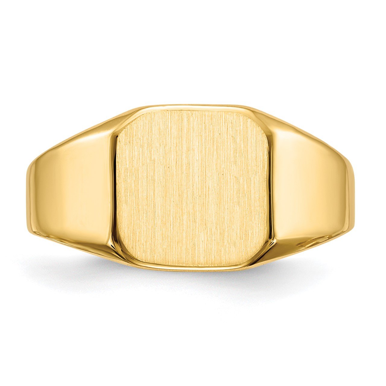 14k 10.0x10.0mm Closed Back Mens Signet Ring-3