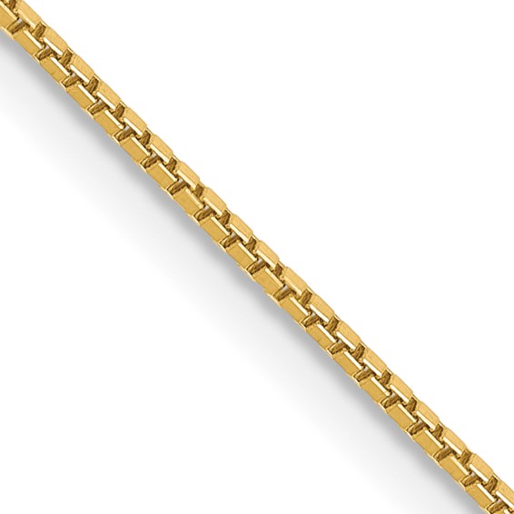 14K 16 inch .9mm Box with Lobster Clasp Chain