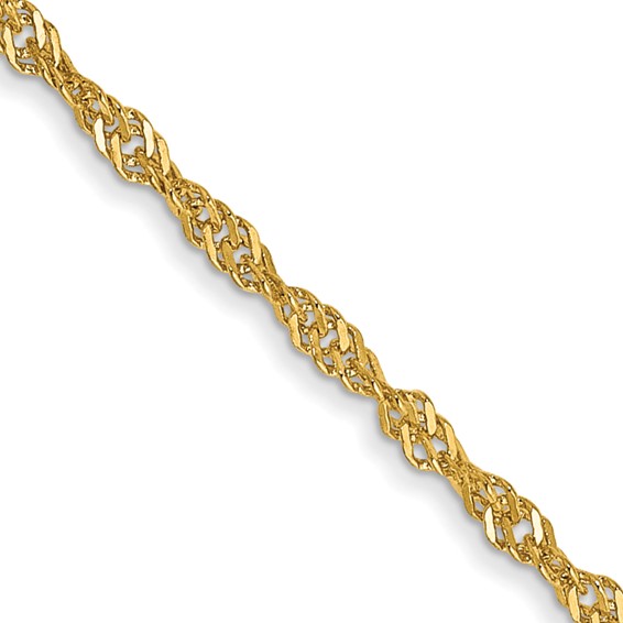 14K 20 inch 1.40mm Singapore with Spring Ring Clasp Chain
